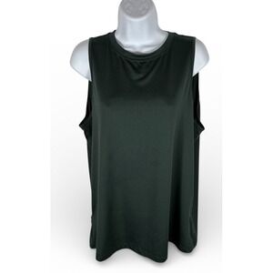 Fabletics Women's Dry Flex Open Back Tank Top Size Large Green  -1533